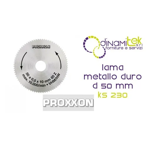 FULL CARBIDE BLADE - Ø 50 MM FOR KS 230 28011 PROXXON Dinamitek 1