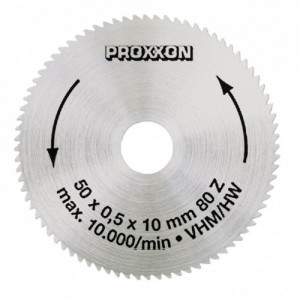 HOJA DE CARBURO MACIZO - Ø 50 MM PARA KS 230 28011 PROXXON Dinamitek 2