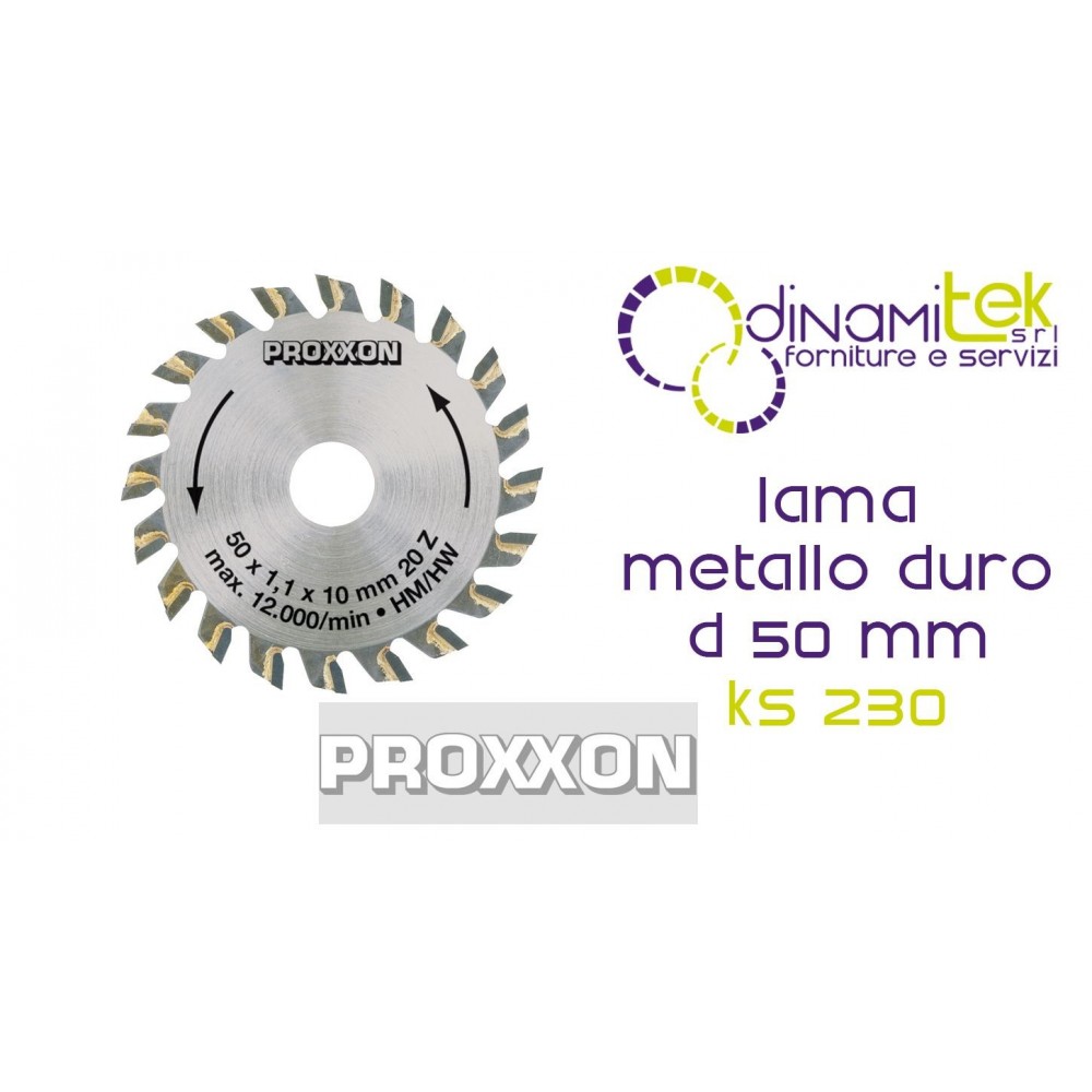 HOJA DE DIENTES DE CARBURO - Ø 50 MM PARA KS 230 28017 PROXXON Dinamitek 1