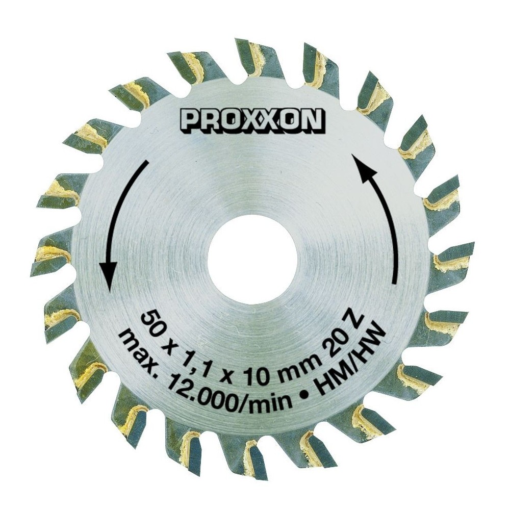 PROXXON 28017 LAMA CIRCOLARE CON DENTI IN METALLO DURO d 50 mm Dinamitek 2 PER SEGA CIRCOLARE KS 230