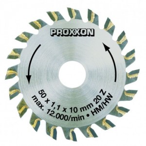 PROXXON 28017 LAMA CIRCOLARE CON DENTI IN METALLO DURO d 50 mm Dinamitek 2 PER SEGA CIRCOLARE KS 230