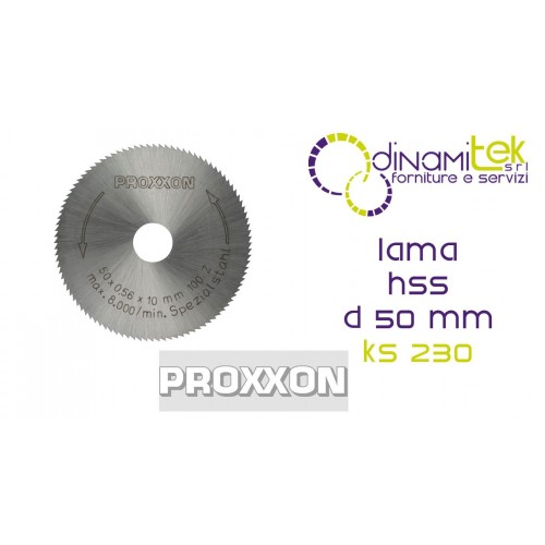 HOJA DE SIERRA CIRCULAR HSS - Ø 50 MM - 100 DIENTES PARA KS 230 28020 PROXXON Dinamitek 1