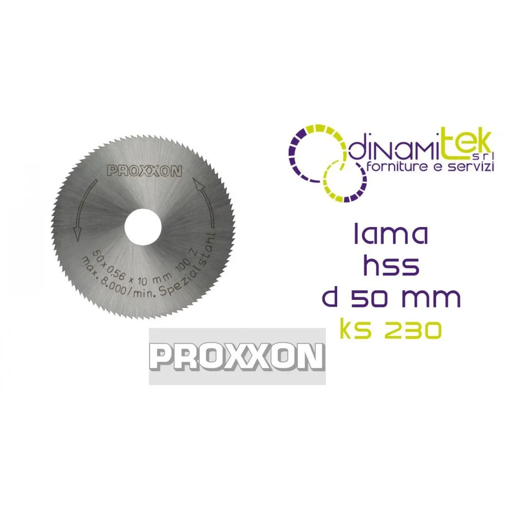 HOJA DE SIERRA CIRCULAR HSS - Ø 50 MM - 100 DIENTES PARA KS 230 28020 PROXXON Dinamitek 1