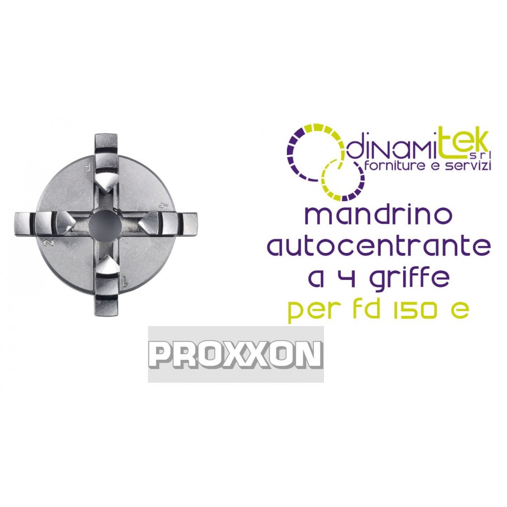 4-JAW SELF-CENTERING CHUCK FOR FD 150/E LATHE 24158 PROXXON Dinamitek 1