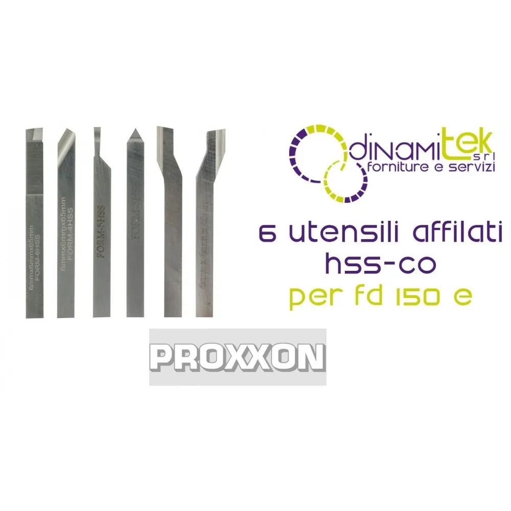SET OF 6 SHARPENED HSS-CO TOOLS FOR FD 150/E LATHE 24524 PROXXON Dinamitek 1