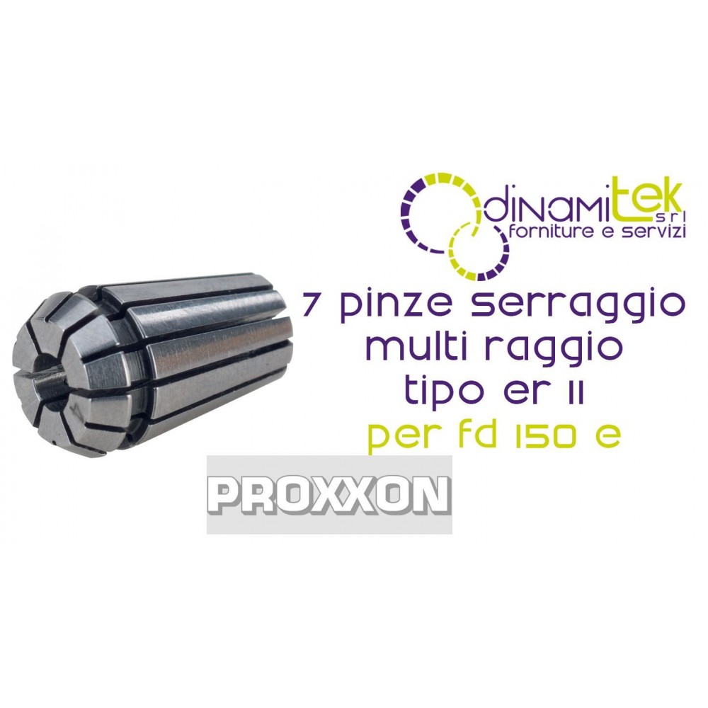 PROXXON 24154 7 PINZE DI SERRAGGIO MULTI RAGGIO TIPO ER 11 PER FD 150 E Dinamitek 1
