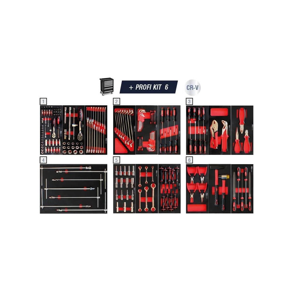 SPIN 05.090.95 KIT PROFI 6-200 UTENSILI PER CARRELLI Dinamitek