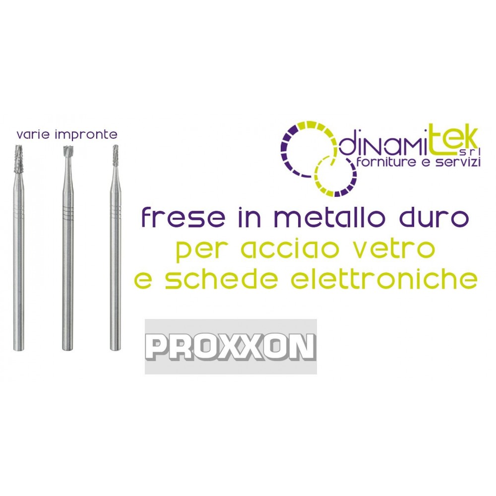 FRESAS DE CARBURO PROXXON PARA ACERO, VIDRIO Y PCB: GAMA PROFESIONAL Dinamitek 1