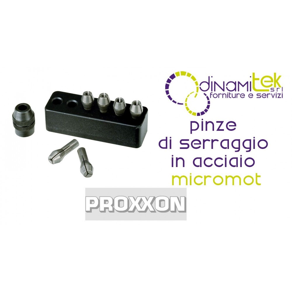 28940 SATZ MIT 6 PROXXON-STAHLSPANNZANGEN – MICROMOT PRäZISION Dinamitek 1