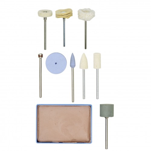 KIT DE POLISSAGE COMPLET PROXXON 28285 - 10 PIèCES - OR, VERRE ET PLASTIQUE Dinamitek 2