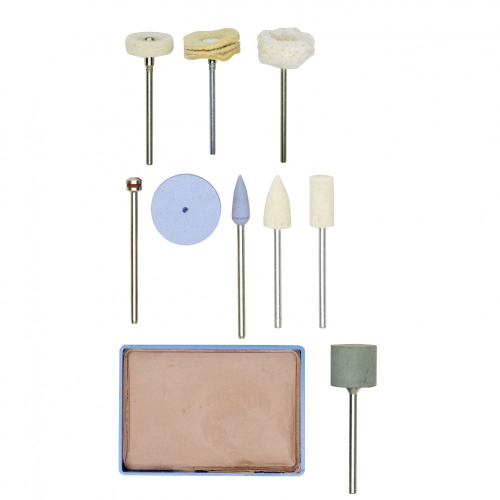 KIT DE POLISSAGE COMPLET PROXXON 28285 - 10 PIèCES - OR, VERRE ET PLASTIQUE Dinamitek 2