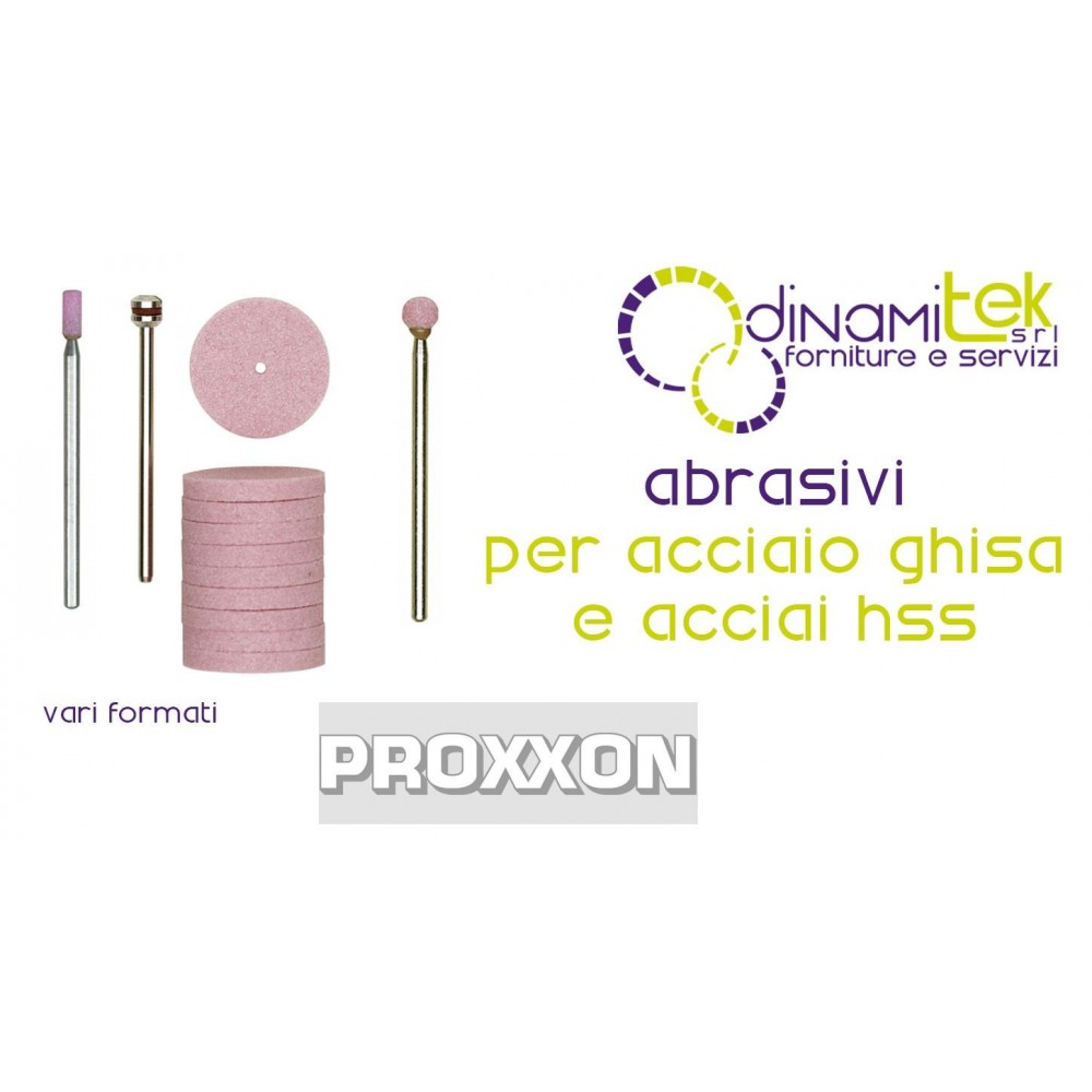 MUELAS Y DISCOS ABRASIVOS PROXXON: CORINDóN DE ALTA CALIDAD PARA ACERO Y HSS Dinamitek 1