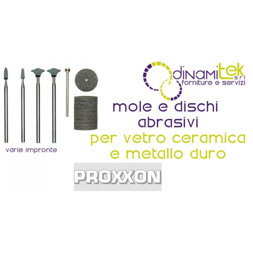 MUELAS ABRASIVAS DE CARBURO DE SILICIO PROXXON PARA VIDRIO, CERáMICA Y CARBURO Dinamitek 1