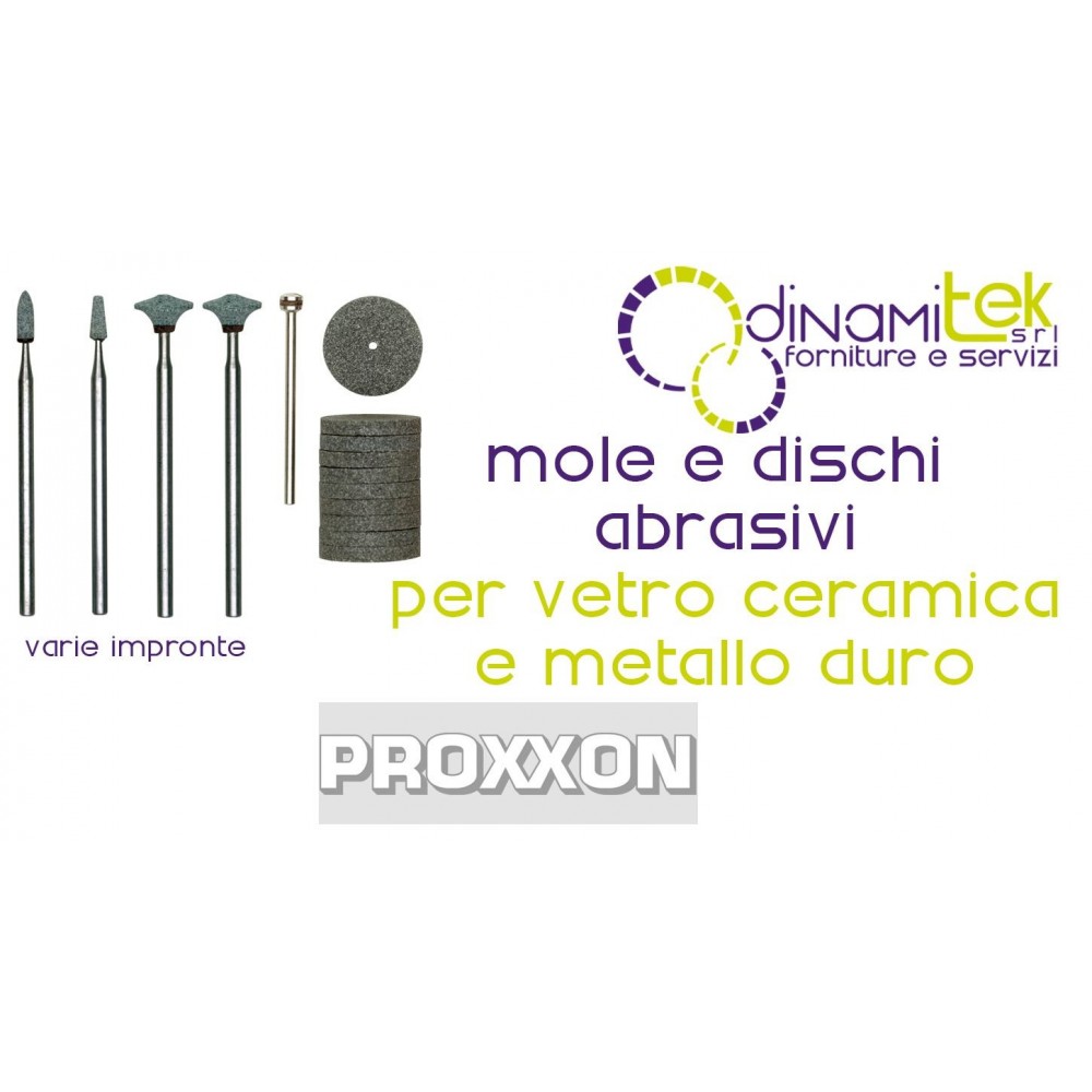 PROXXON SILICON CARBIDE GRINDING WHEELS - FOR GLASS, CERAMICS AND CARBIDE Dinamitek 1
