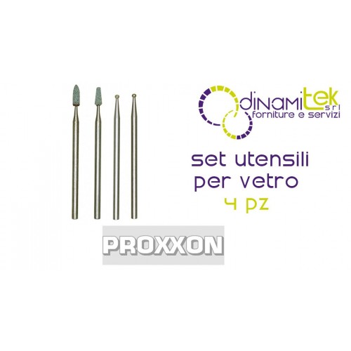 ENSEMBLE DE GRAVURE SUR VERRE PROXXON 28920 - 4 PIèCES - DIAMANT ET SIC Dinamitek 1