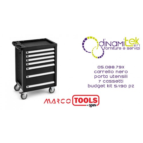 05.088.79X BUDGET-TROLLEY-SET MIT 7 SCHUBLADEN, 5/190 WERKZEUGE MARCO TOOLS SPIN