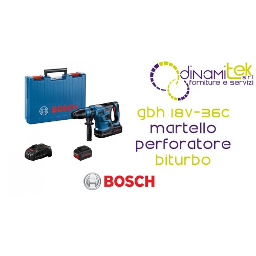 GBH 18V-36C SDS MAX 7J TWIN TURBO HAMMER DRILL WITH 2X8AH BATTERIES (0.611.915.002) Dinamitek 1