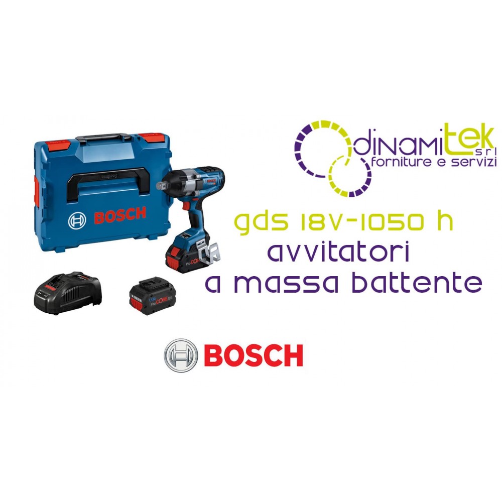 GDS 18V-1050 H 3/4&QUOT; 1700NM SCHLAGSCHRAUBER MIT 2X8AH (0.601.9J8.502) Dinamitek 1