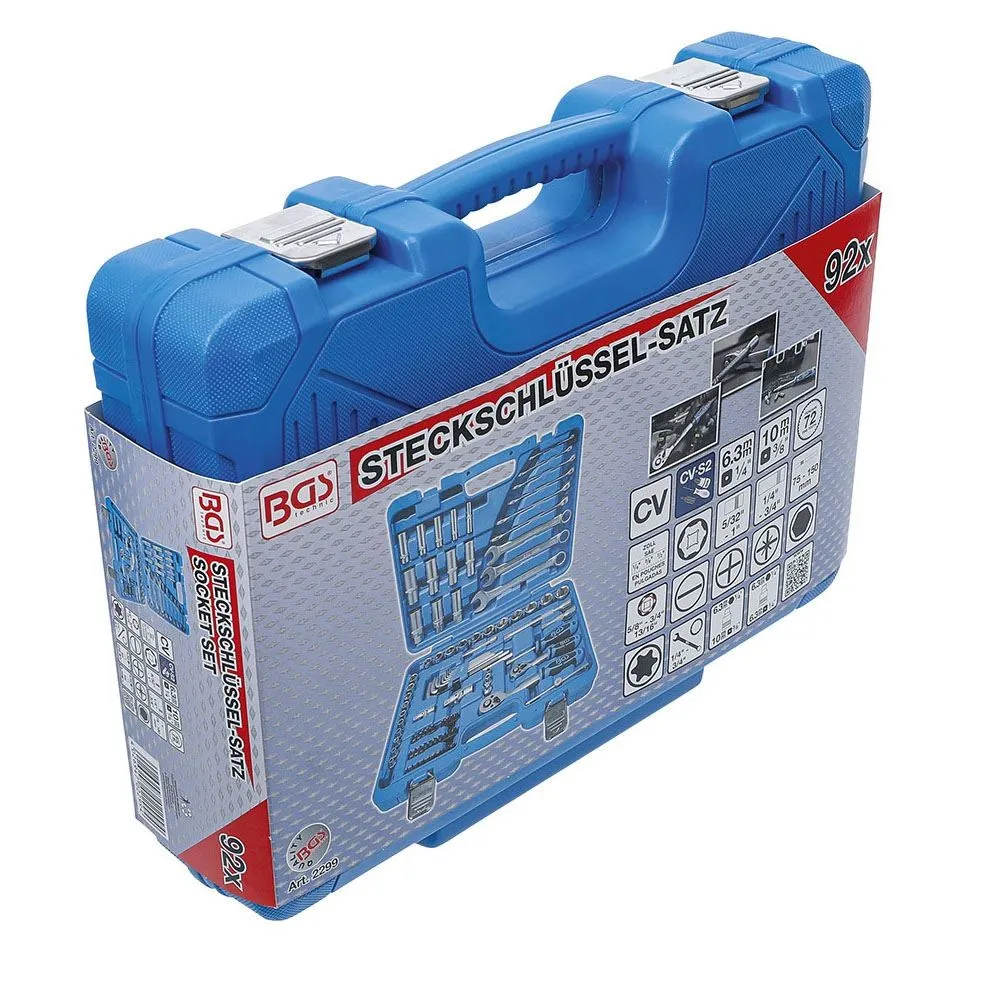 92-PIECE INCH SOCKET SET - | FERMEC BGS2299 BGS TECHNIC Dinamitek 5
