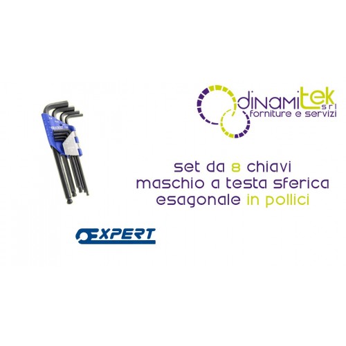 E117816, JUEGO DE 8 LLAVES MACHO ESFéRICO DE CABEZA HEXAGONAL PASTORINO EXPERTO Dinamitek 1