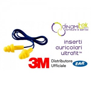 ULTRAFIT INSERTI AURICOLARI RIUTILIZZABILI CON CORDICELLA 3M Dinamitek 1