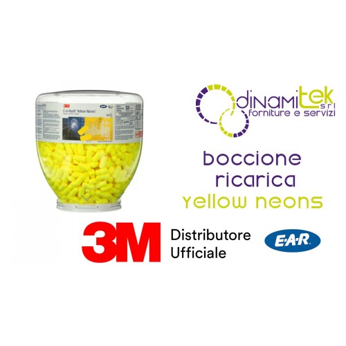 3M PD-01-002 E-A-RSOFT YELLOW NEONS BOCCIONE DA RICARICA 500 COPPIE Dinamitek 1