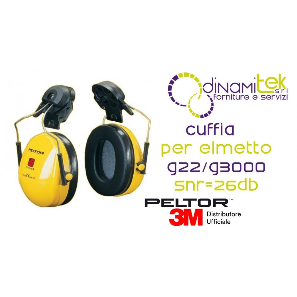 OPTIME I-CUFFIE AURICOLARI ELMETTO G22 G3000-H510P3E-405-GU 3M Dinamitek 1
