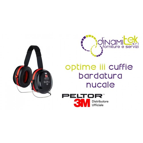 3M OPTIME III CUFFIE AURICOLARI CON BARDATURA NUCALE H540B-412-SV Dinamitek 1