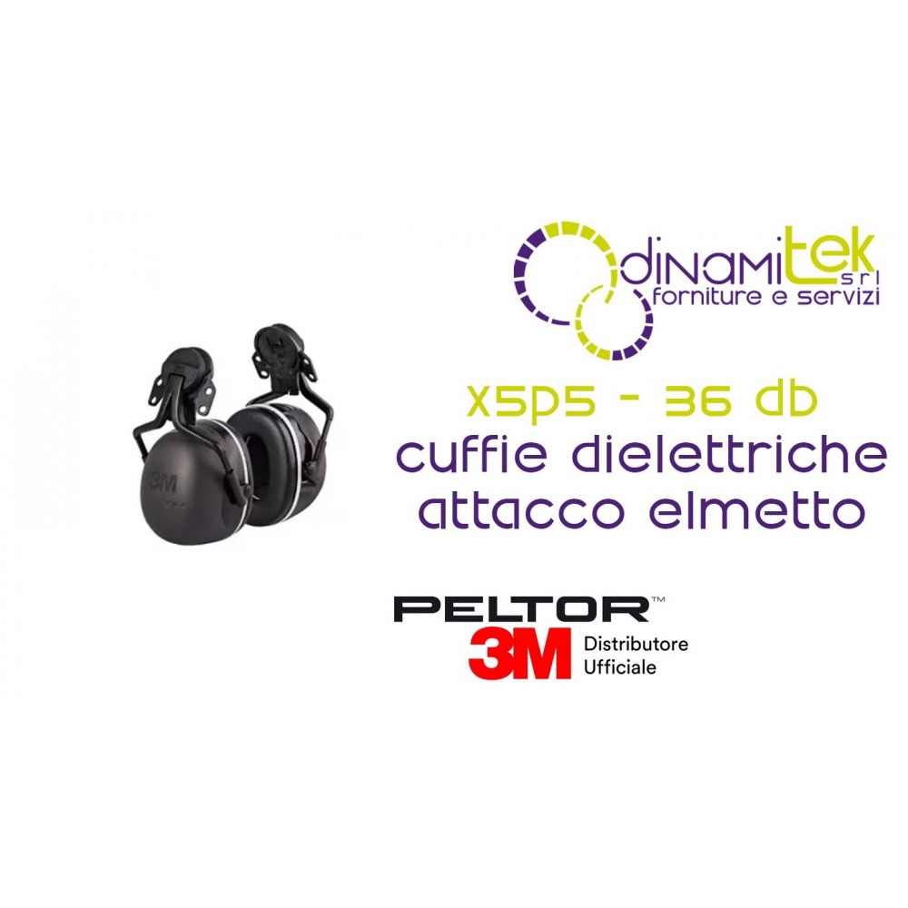 3M X5P5E CUFFIE AURICOLARI DIELETTRICHE ATTACCO ELMETTO Dinamitek 1