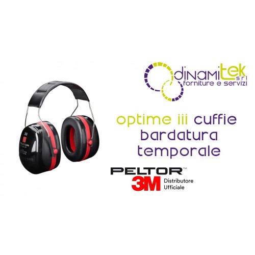 3M OPTIME III CUFFIE AURICOLARI CON BARDATURA TEMPORALE H540A-411-SV Dinamitek 1