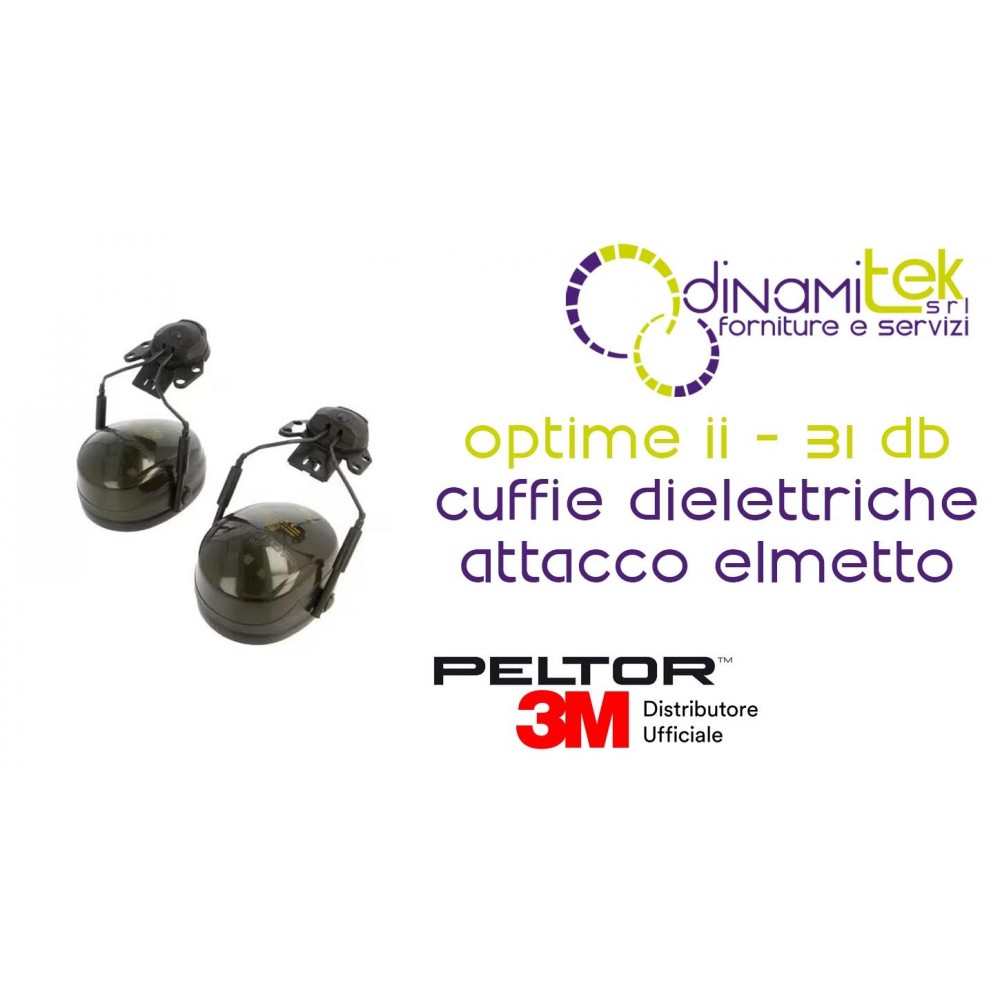3M OPTIME II CUFFIE AURICOLARI DIELETTRICHE ATTACCO ELMETTO Dinamitek 1
