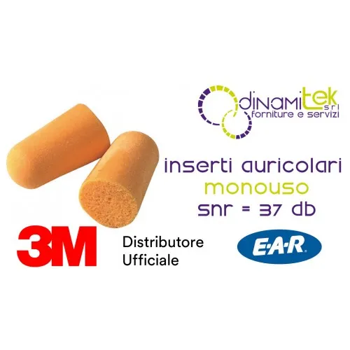 7100100637 1100 EARPLUGS 37 DB WITHOUT CORD 3M CF 200 PAIRS