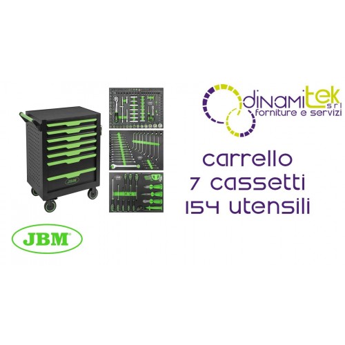 54834 7-DRAWER TROLLEY EQUIPPED WITH JBM TOOLS