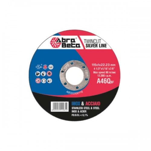 ABRA BETA AB00300115 DISCO DA TAGLIO 115X1.0X22.23 SILVER LINE cf 50 dischi Dinamitek 2