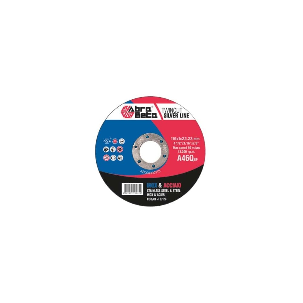 ABRA BETA AB00300115 DISCO DA TAGLIO 115X1.0X22.23 SILVER LINE cf 50 dischi Dinamitek 2