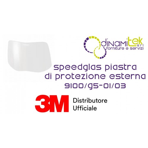 3M SPEEDGLAS 527001 PIASTRA DI PROTEZIONE ESTERNA 9100/G5-01/03 RESISTENTE ALLE RIGATURE Dinamitek 1