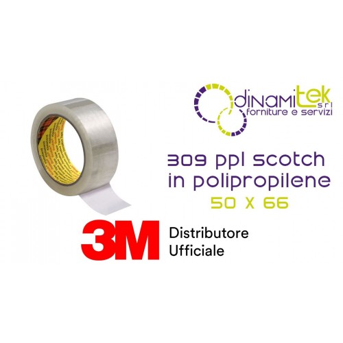 309 PPL SCOTCH NASTRO IN POLIPROPILENE TRASPARENTE-50 X 66 3M Dinamitek 1