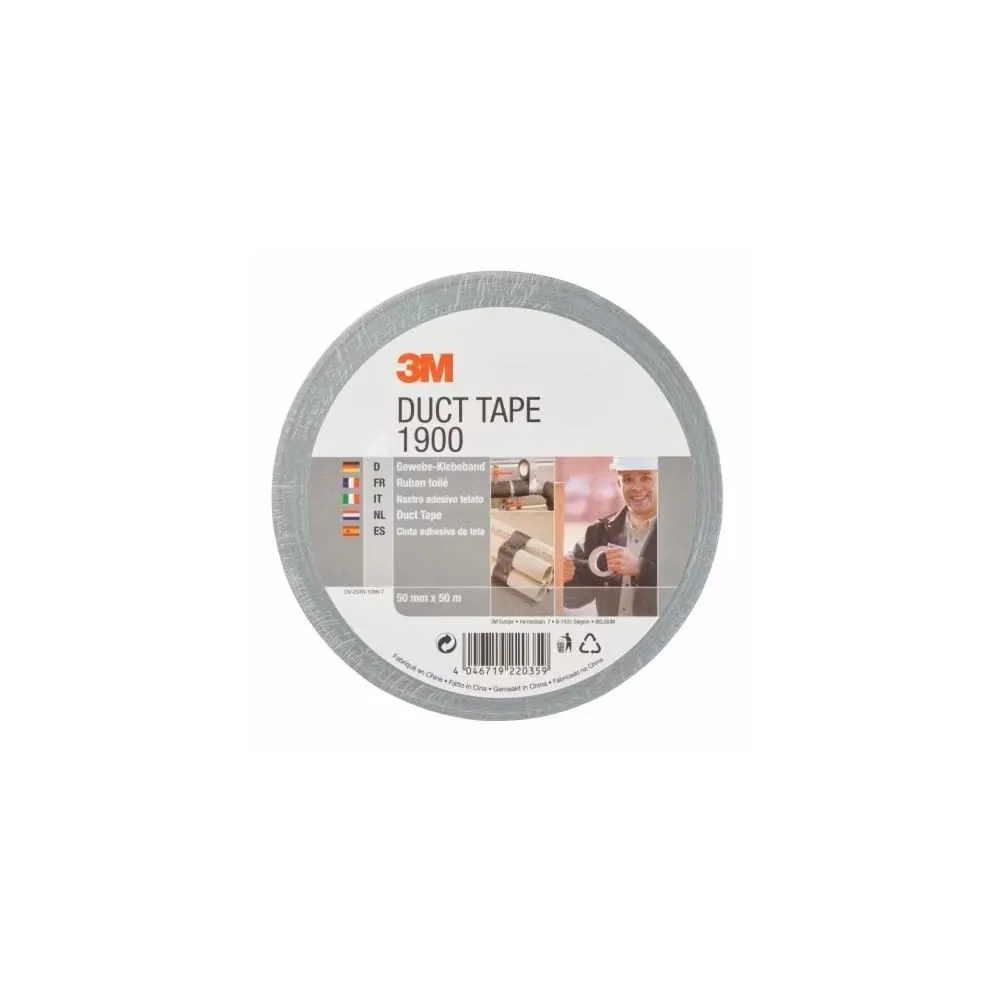  DUCT TAPE 1900 NASTRO TELATO MULTIUSO ARGENTO 50 X 50 3M Dinamitek 2