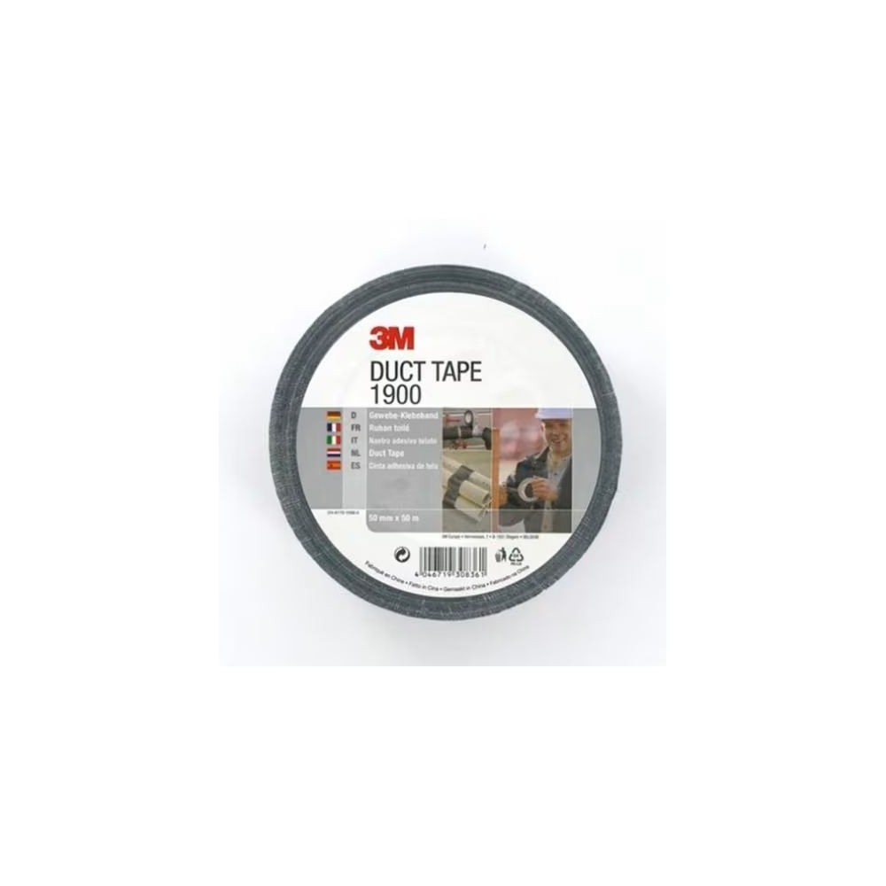  DUCT TAPE 1900 NASTRO TELATO MULTIUSO NERO 50 X 50 3M Dinamitek 2