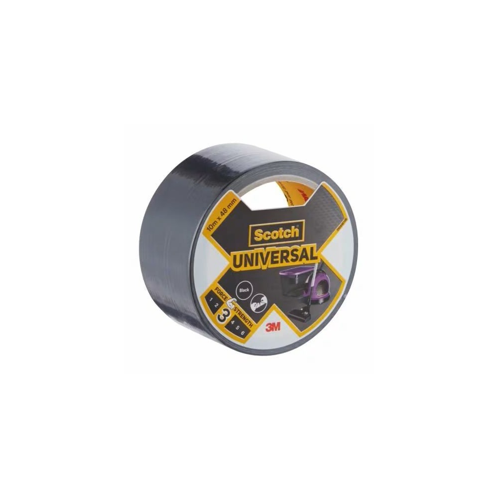 3M SCOTCH 2904 UNIVERSAL NASTRO ADESIVO NERO 10 M X 48 MM Dinamitek 2