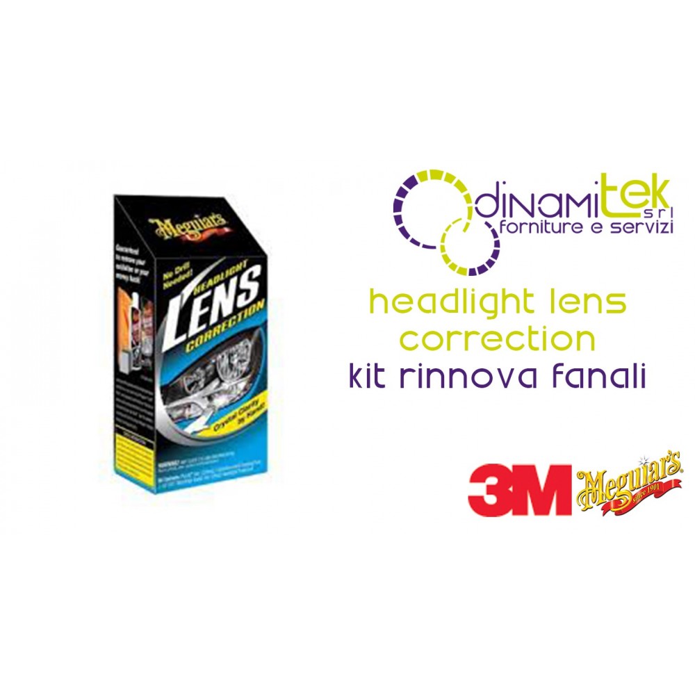 HEADLIGHT LES CORRECTION-KIT RINNOVA FANALI PER AUTO 3 PZ 3M Dinamitek 1