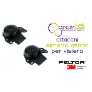 P3EV/2 COPPIA ATTACCHI ELMETTO PELTOR G3000 PER VISIERE 3M Dinamitek 1