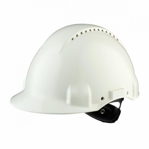 3M G3000NUV-VI ELMETTO UVICATOR BIANCO CRICCHETTO VENTILATO FASCIA ANTISUDORE IN PLASTICA Dinamitek 2
