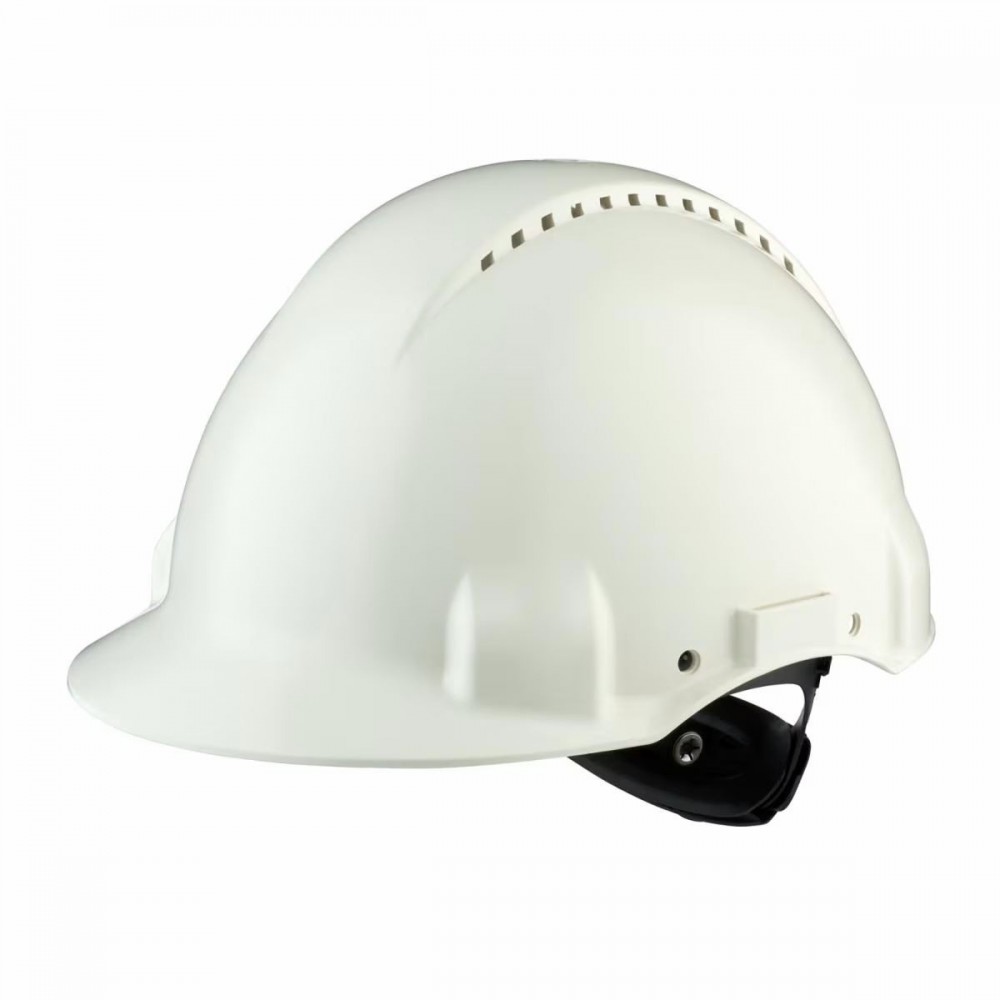 3M G3000NUV-VI ELMETTO UVICATOR BIANCO CRICCHETTO VENTILATO FASCIA ANTISUDORE IN PLASTICA Dinamitek 2