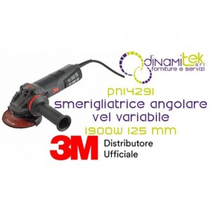 3M PN14291 SMERIGLIATRICE ANGOLARE ELETTRICA VELOCITÀ VARIABILE 1900W 125 MM Dinamitek 1