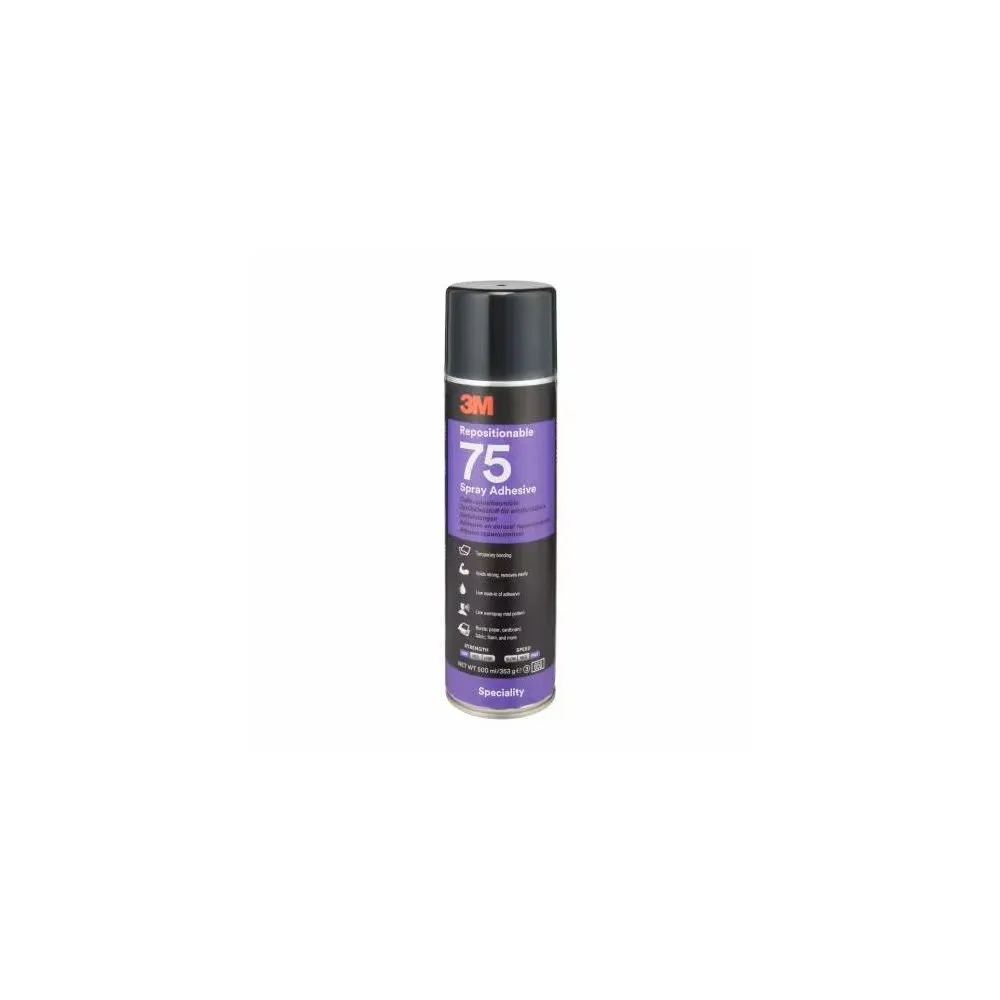 3M 66396 SPRAY 75 ADESIVO RIPOSIZIONABILE TRASPARENTE 500 ml Dinamitek 2