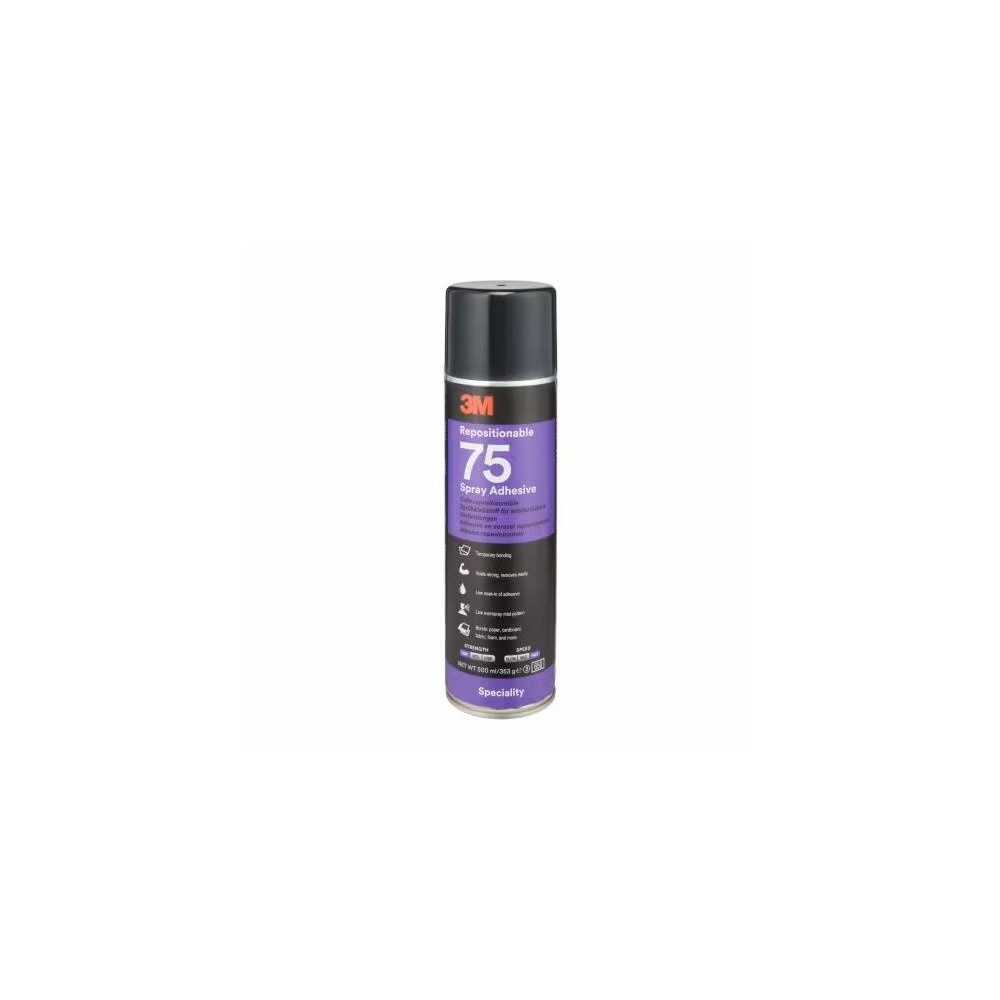 3M 66396 SPRAY 75 ADESIVO RIPOSIZIONABILE TRASPARENTE 500 ml Dinamitek 2