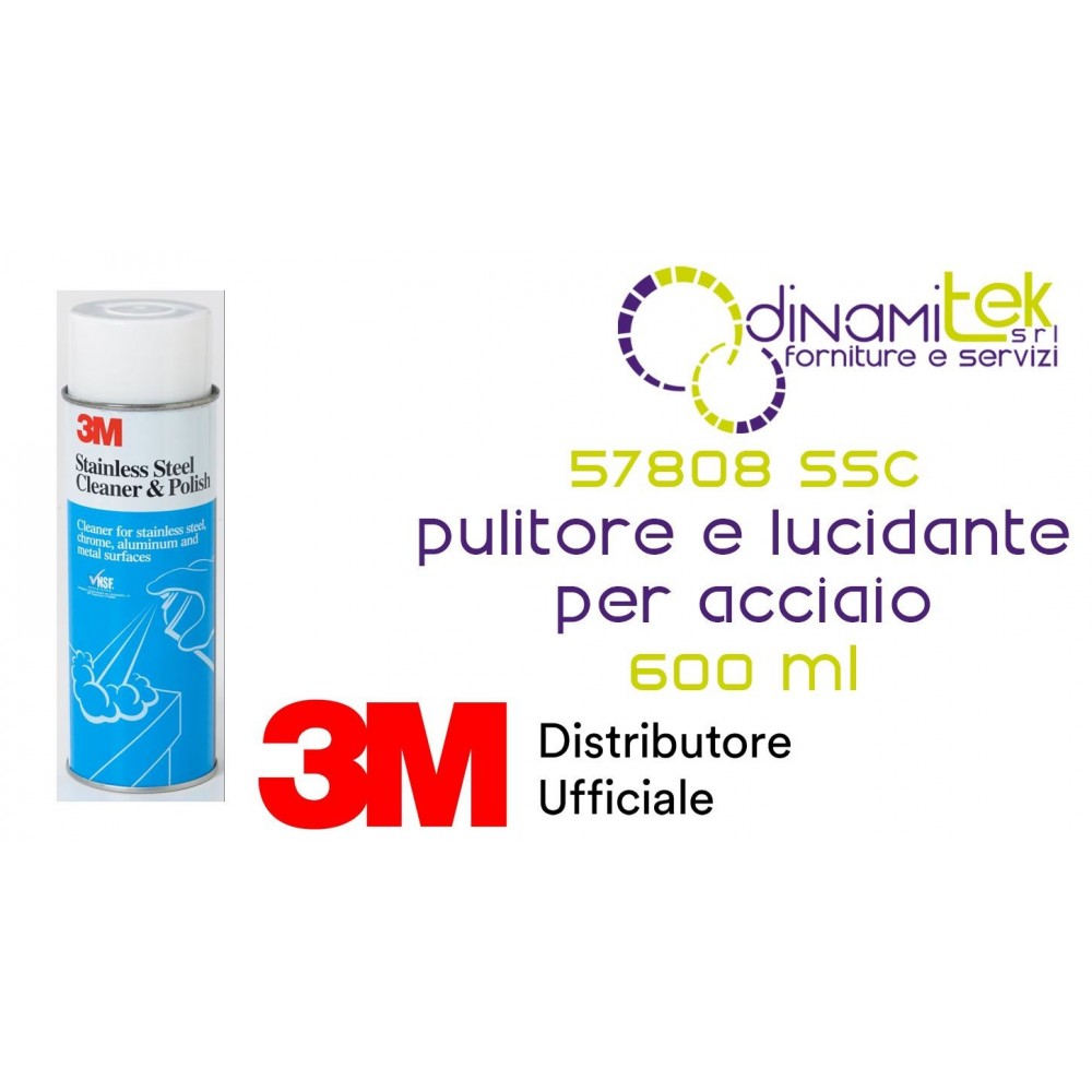 3M 57808 SSC PULITORE E LUCIDANTE PER ACCIAIO 600 ML Dinamitek 1