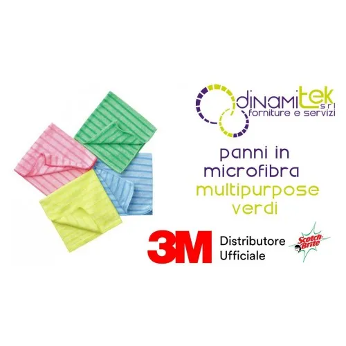 SCOTCH BRITE MFU14 PANNO IN MICROFIBRA MULTIPURPOSE VERDE 10 PZ 3M Dinamitek 1