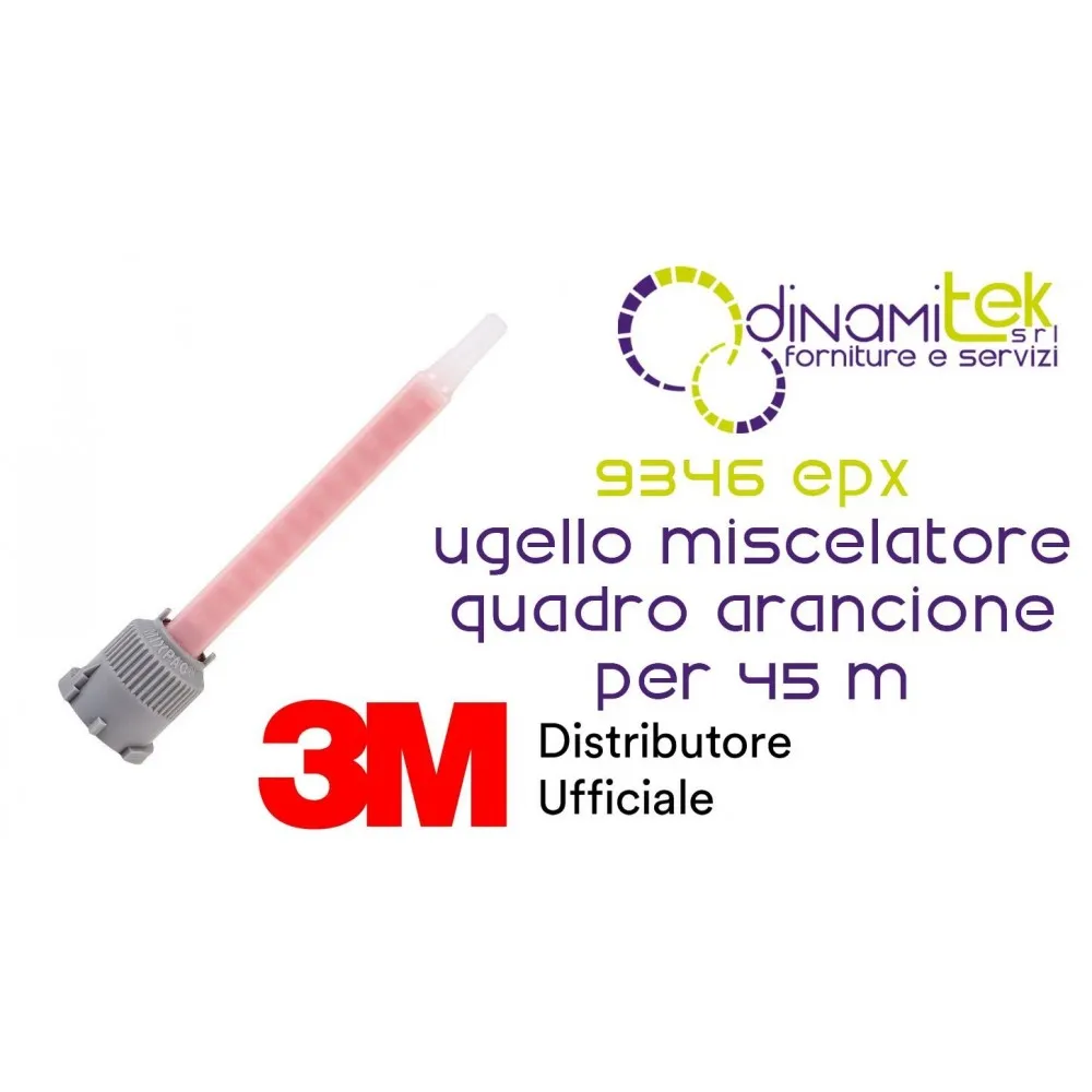 3M SCOTCH-WELD 9346 EPX UGELLO MISCELATORE QUADRO ARANCIONE PER 45 M Dinamitek 1